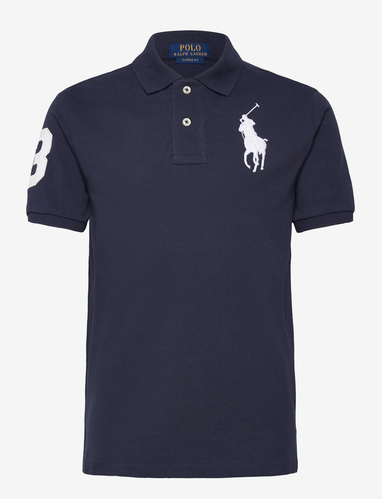 Ralph Lauren Kids - Big Pony Cotton Mesh Polo Shirt - langärmlige hemden - refined navy - 0