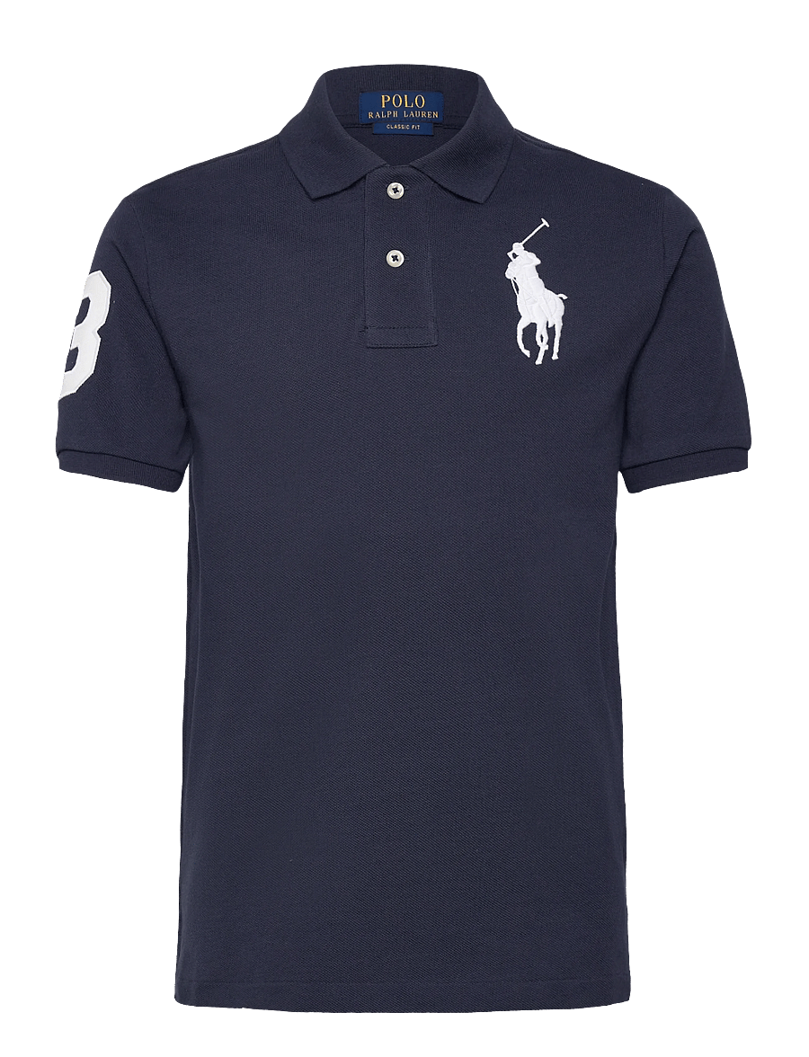 Ralph Lauren Kids - Big Pony Cotton Mesh Polo Shirt - long-sleeved shirts - refined navy - 1