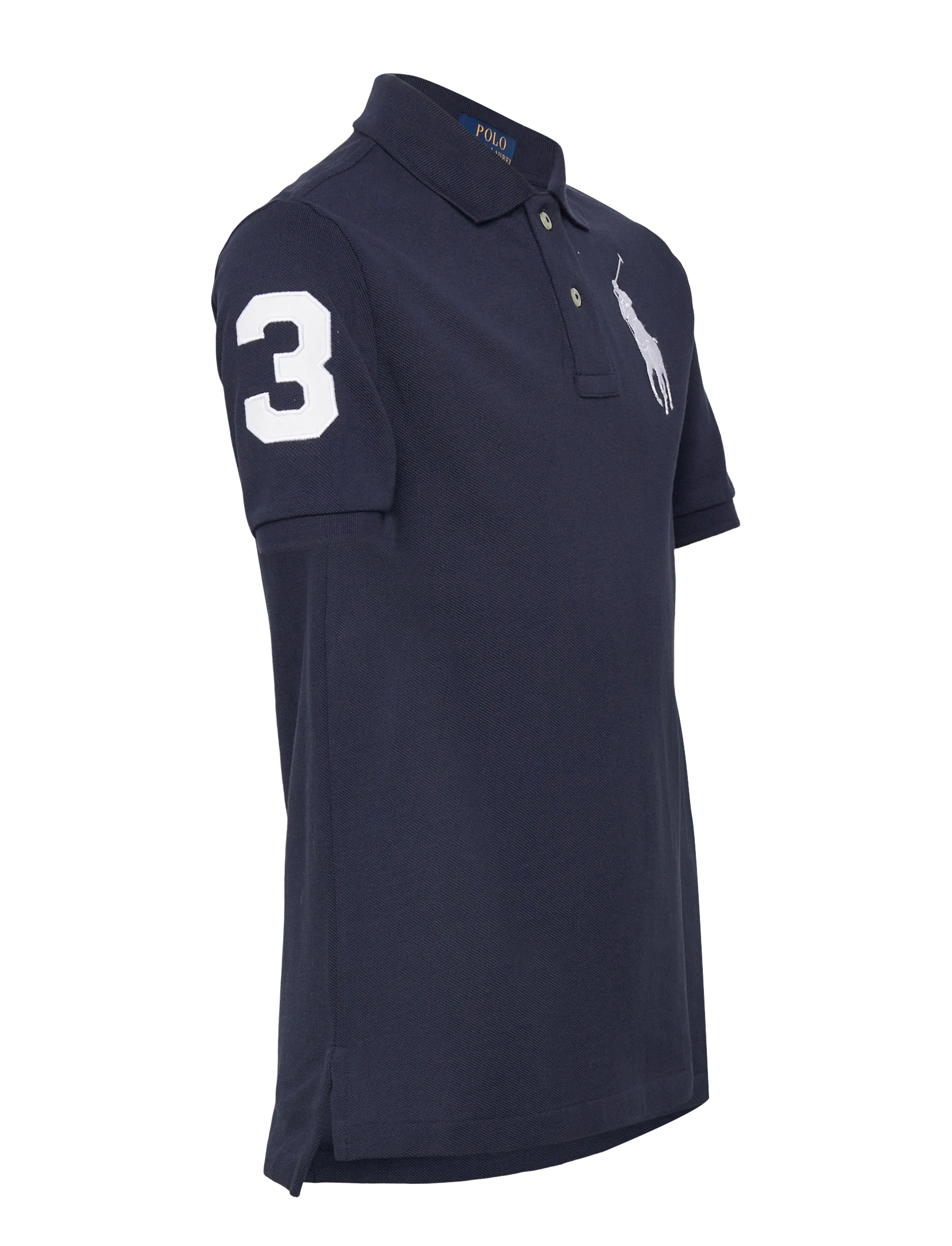 Ralph Lauren Kids - Big Pony Cotton Mesh Polo Shirt - langärmlige hemden - refined navy - 3