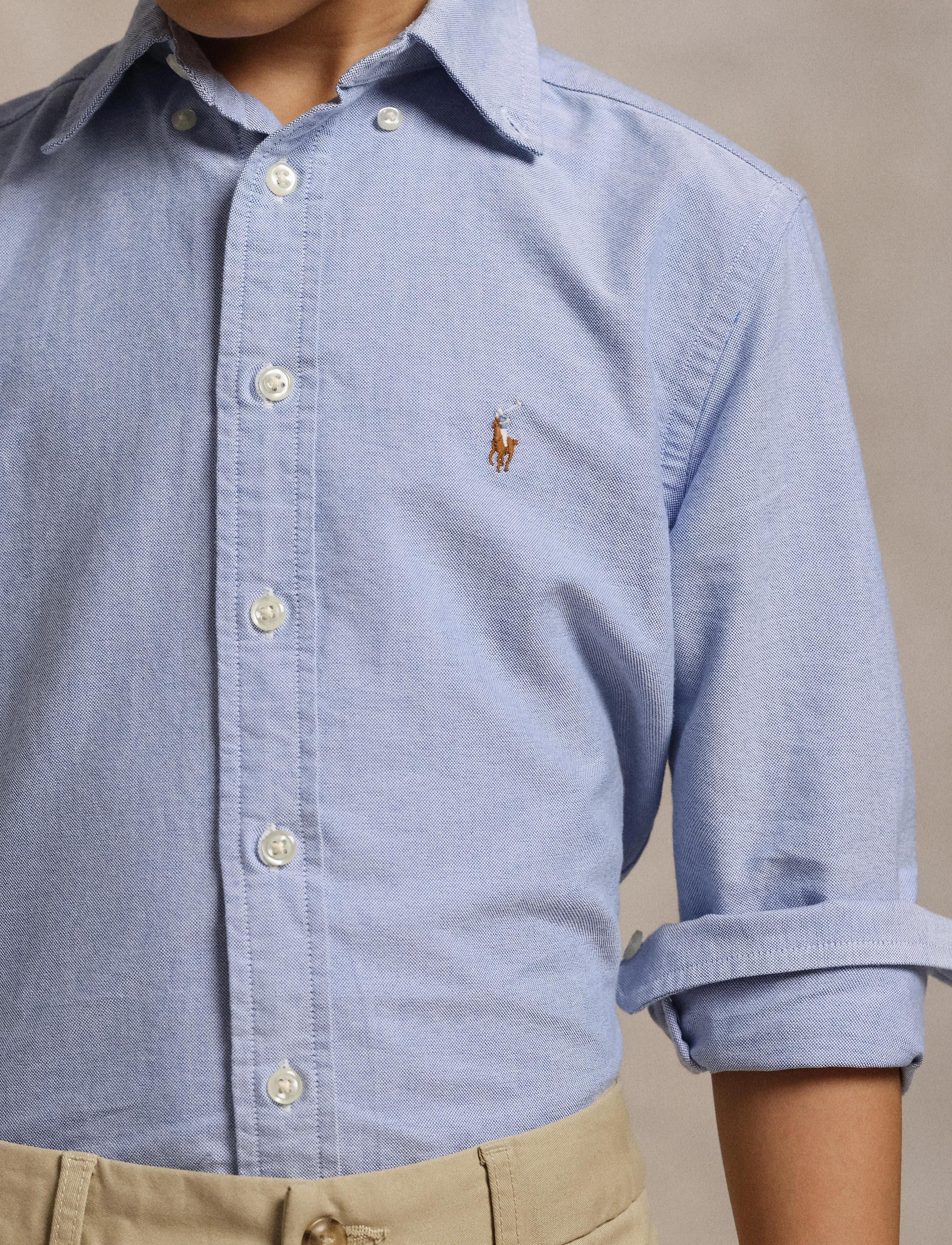 Ralph Lauren Kids - The Iconic Oxford Shirt - langærmede skjorter - blue - 3