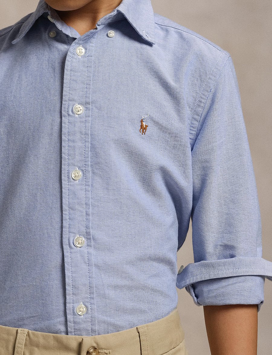Ralph Lauren Kids - The Iconic Oxford Shirt - langærmede skjorter - blue - 3