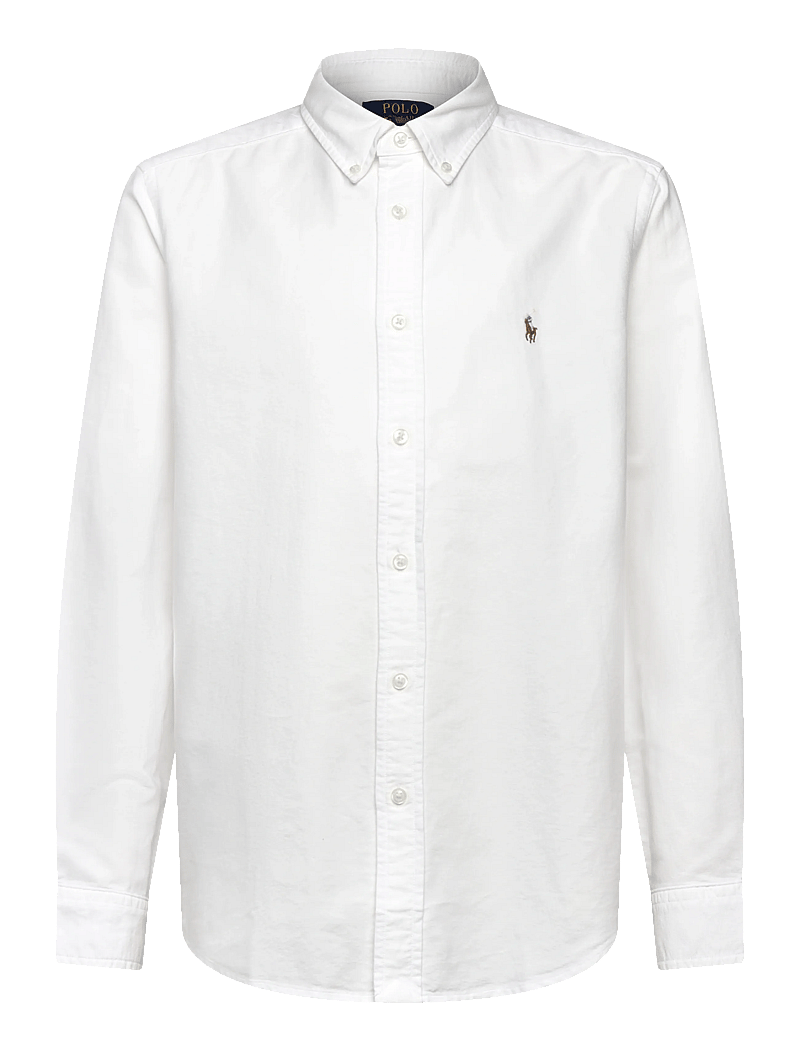 Ralph Lauren Kids - OXFORD-LS BD-TP-SHT - langærmede skjorter - white - 0
