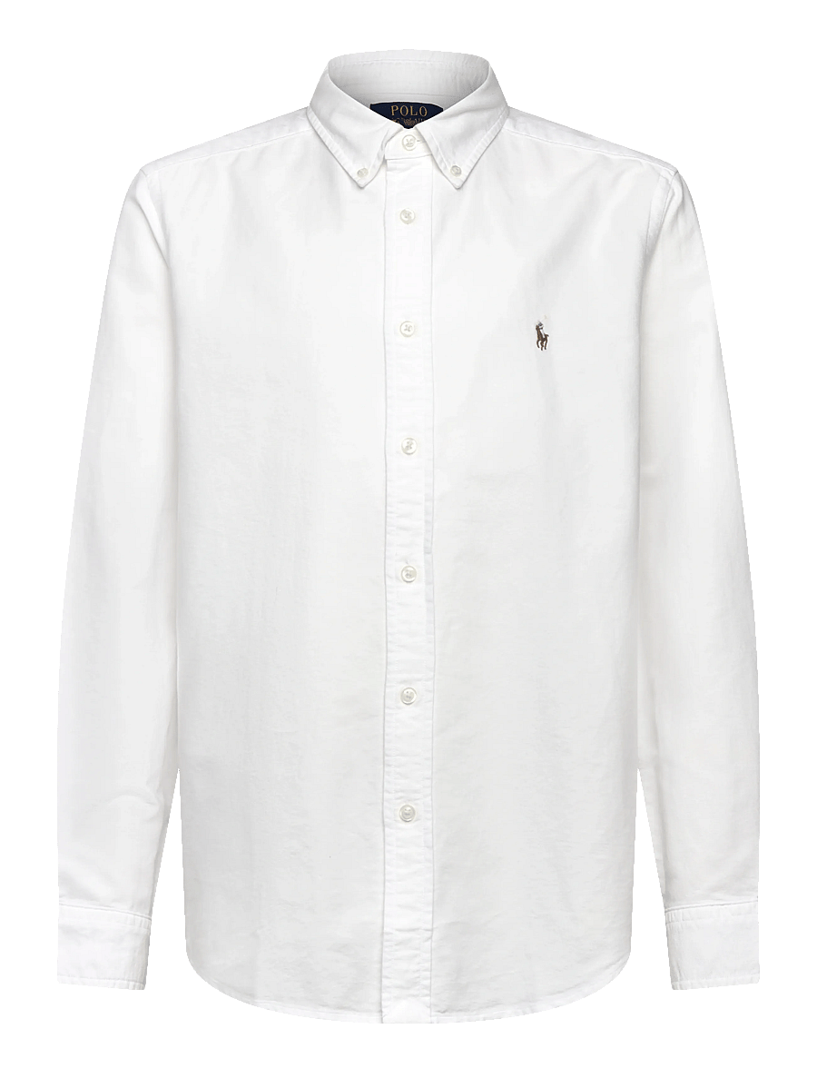 Ralph Lauren Kids - The Iconic Oxford Shirt - langærmede skjorter - white - 0