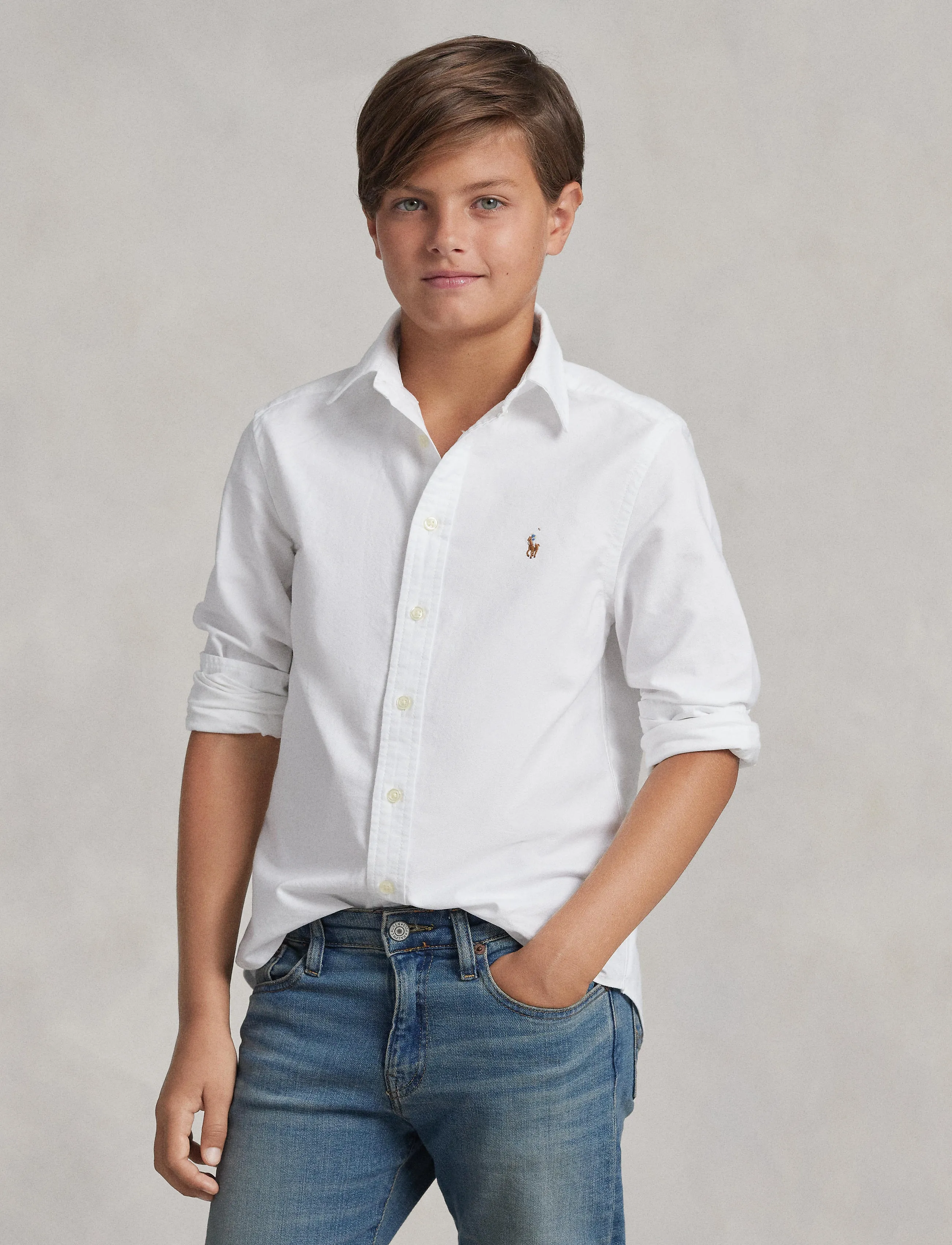 Ralph Lauren Kids - The Iconic Oxford Shirt - langærmede skjorter - white - 3