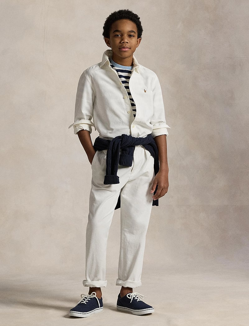 Ralph Lauren Kids - OXFORD-LS BD-TP-SHT - langærmede skjorter - white - 4