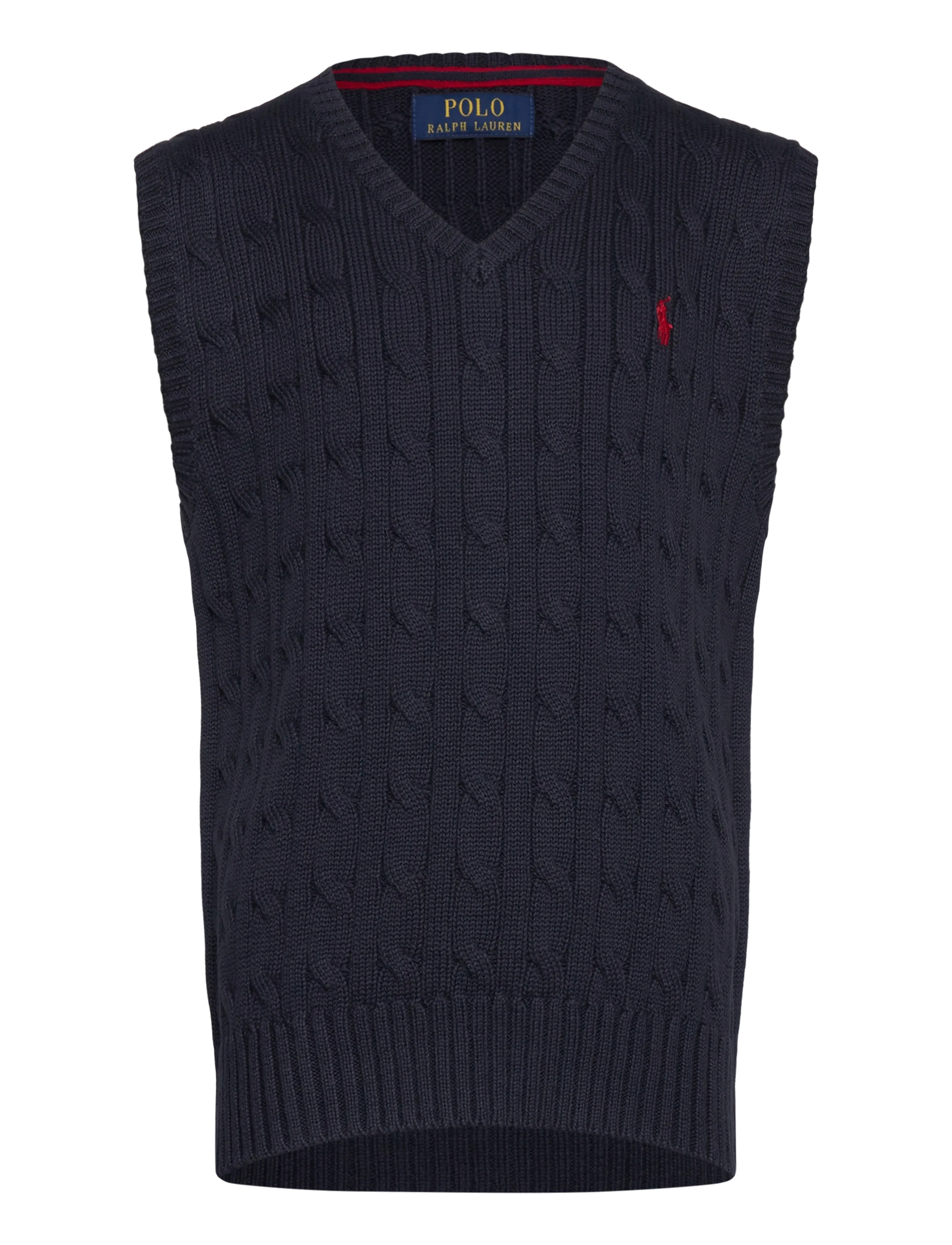 Cable-Knit Cotton Sweater Vest - RL NAVY/C3807