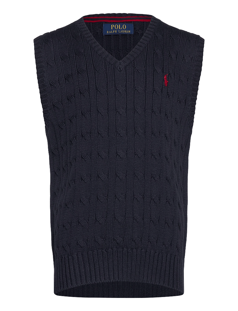 Ralph Lauren Kids - Cable-Knit Cotton Sweater Vest - westen - rl navy/c3807 - 0