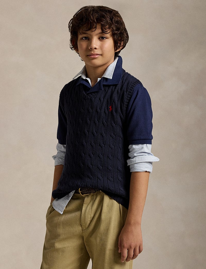 Ralph Lauren Kids - Cable-Knit Cotton Sweater Vest - westen - rl navy/c3807 - 3