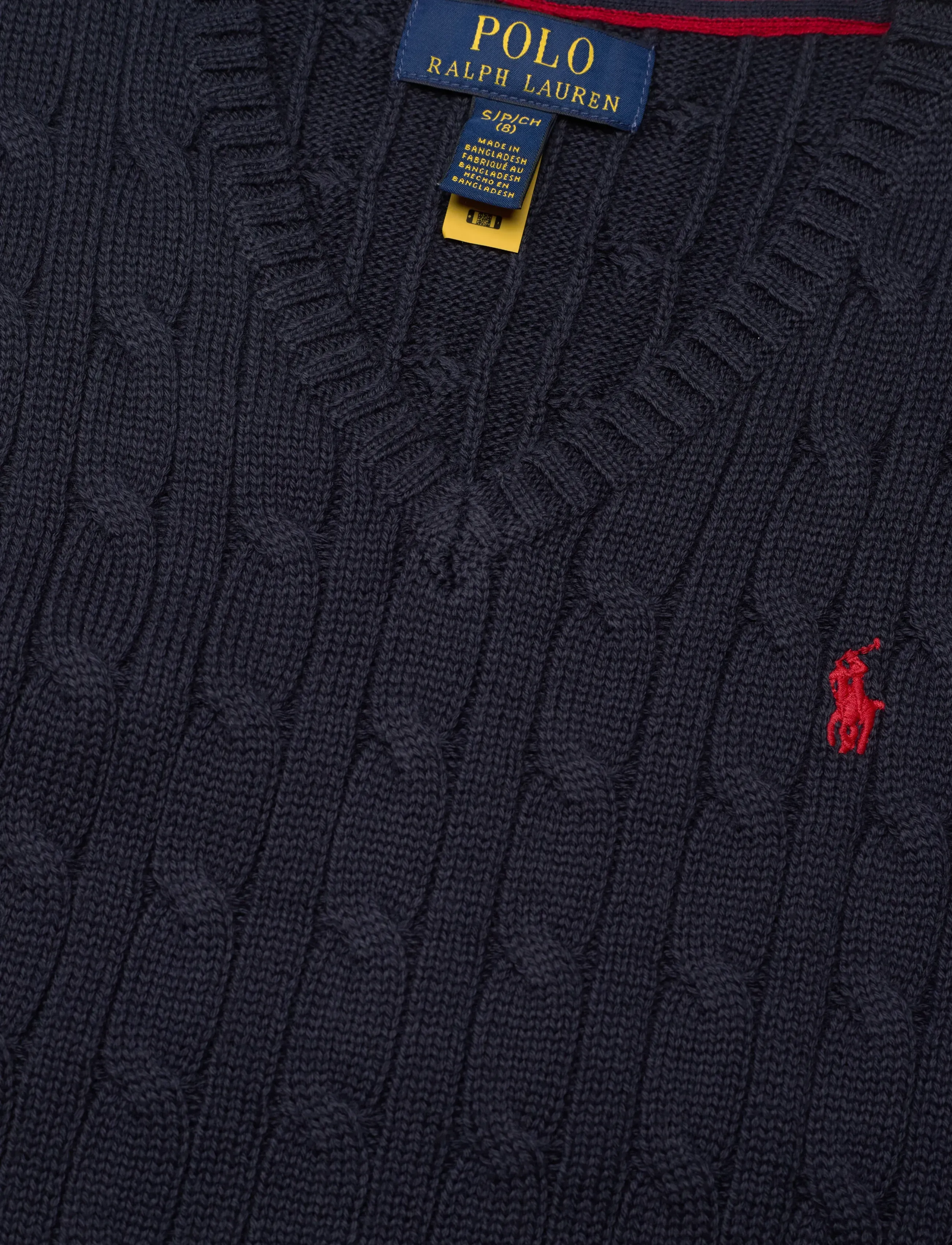 Ralph Lauren Kids - Cable-Knit Cotton Sweater Vest - rl navy/c3807 - 5