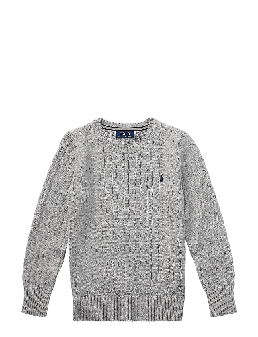 Ralph Lauren Kids - Cable-Knit Cotton Sweater - pullover - andover heather/c - 1