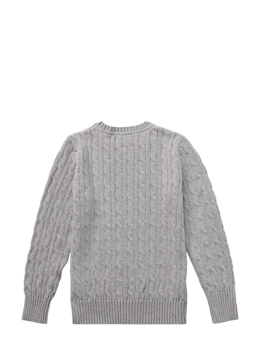 Ralph Lauren Kids - Cable-Knit Cotton Sweater - pullover - andover heather/c - 2