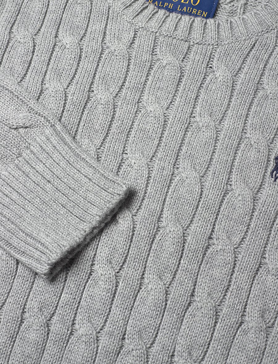 Ralph Lauren Kids - Cable-Knit Cotton Sweater - pullover - andover heather/c - 5