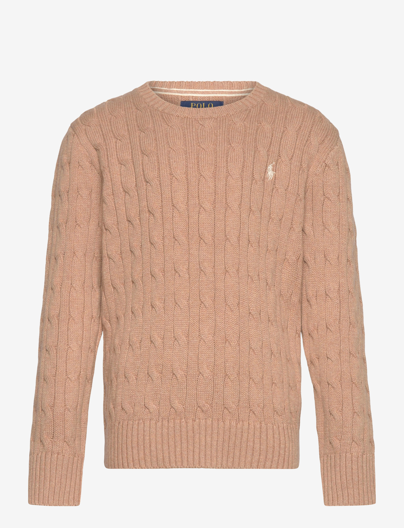Ralph Lauren Kids - Cable-Knit Cotton Sweater - pullover - camel heather - 0
