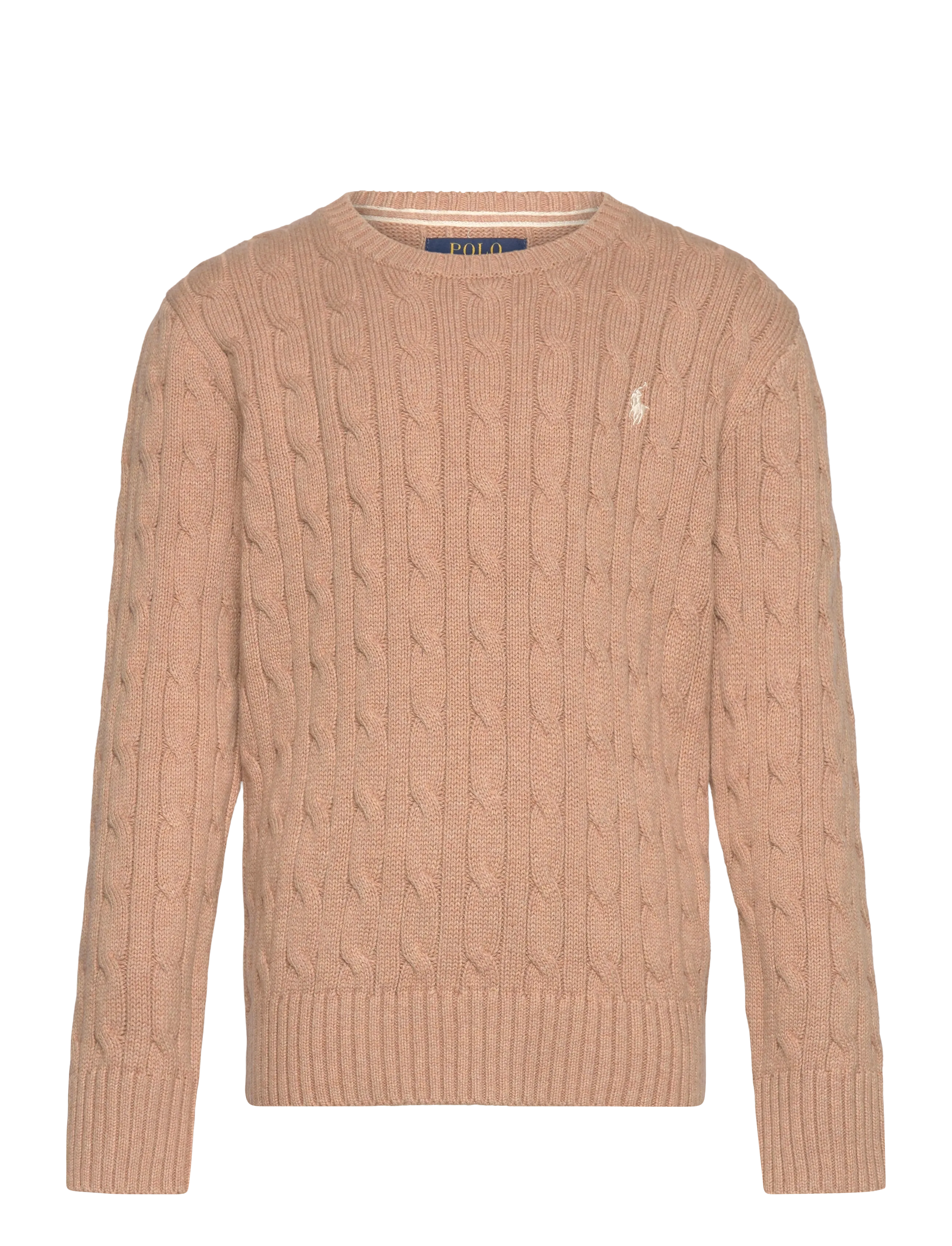 Ralph Lauren Kids COMBED COTTON-LS CABLE CN-TP-SWT - Jumpers - CAMEL HEATHER / beige