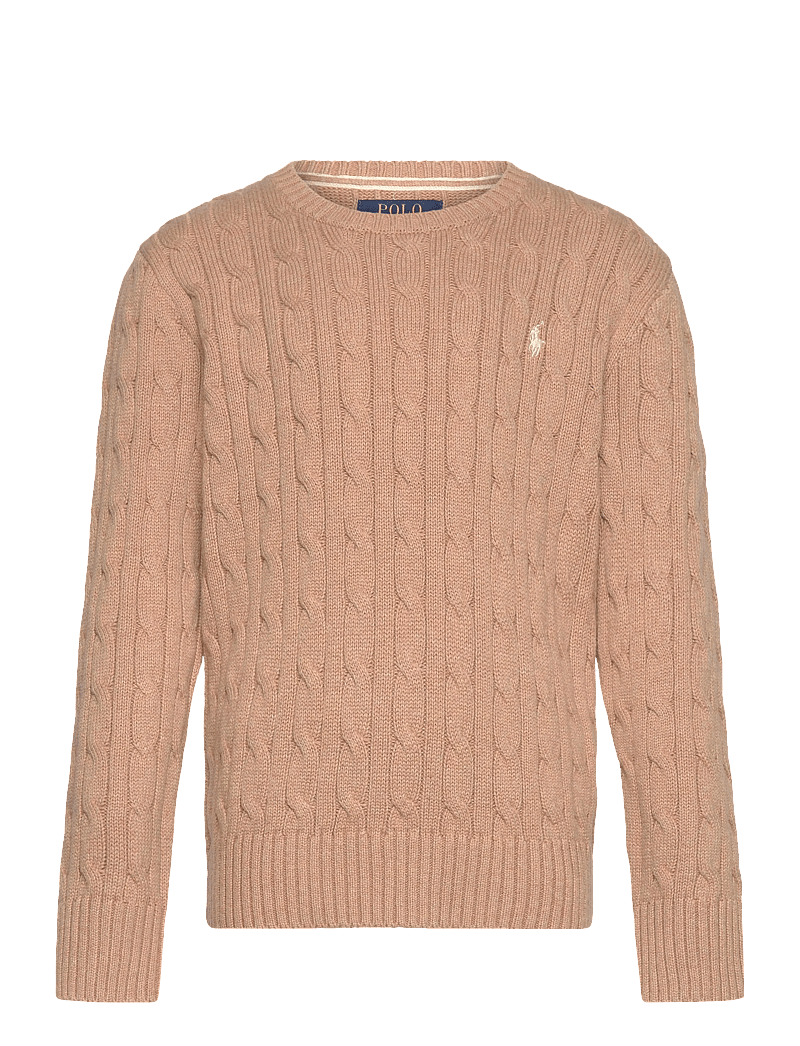 Ralph Lauren Kids - Cable-Knit Cotton Sweater - pullover - camel heather - 0