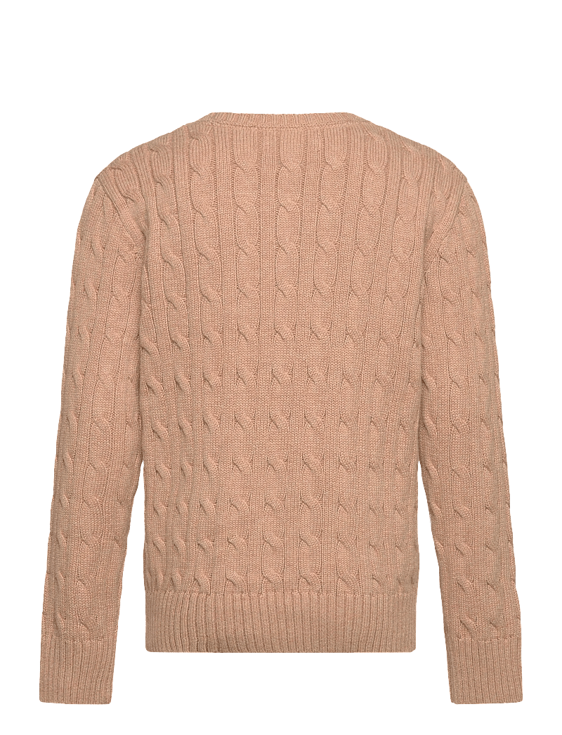 Ralph Lauren Kids - Cable-Knit Cotton Sweater - pullover - camel heather - 1