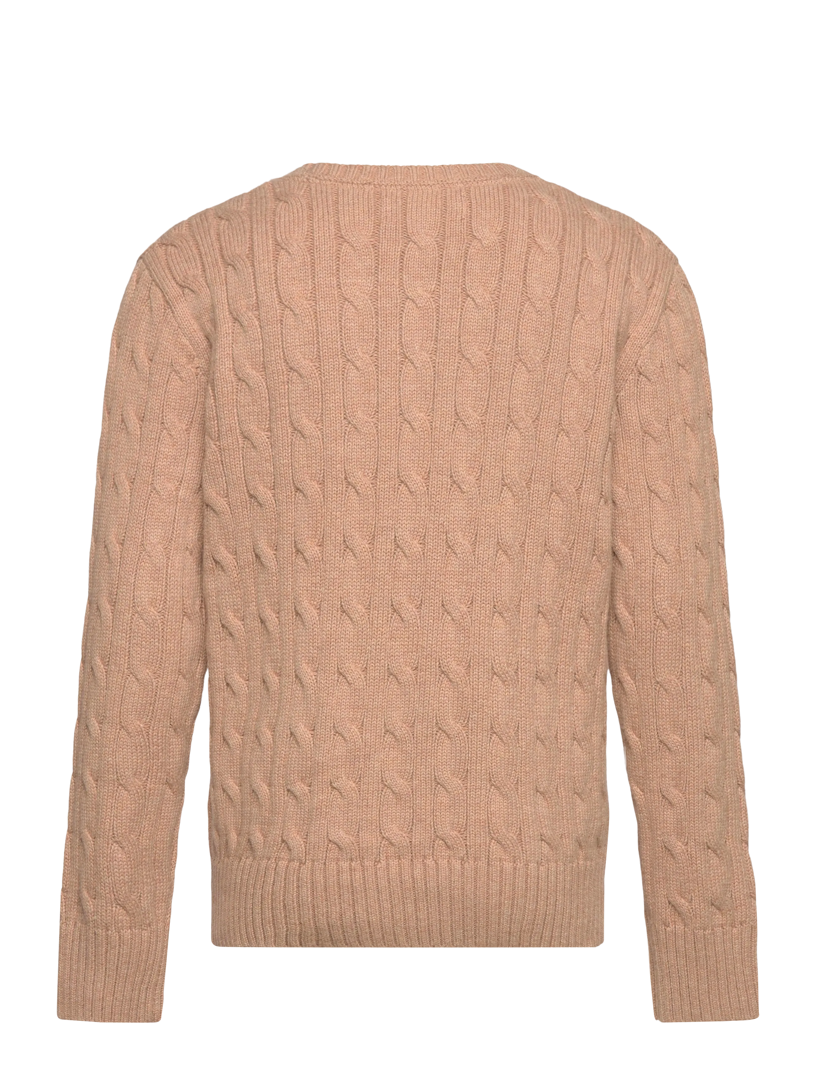 Ralph Lauren Kids - Cable-Knit Cotton Sweater - trøjer - camel heather - 1