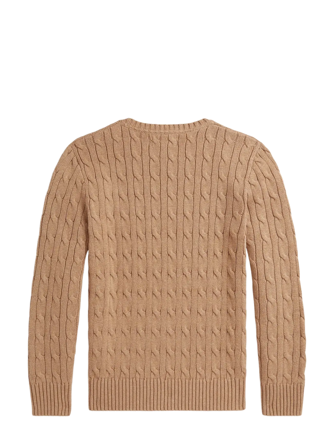 Ralph Lauren Kids - Cable-Knit Cotton Sweater - peysur - camel heather - 1