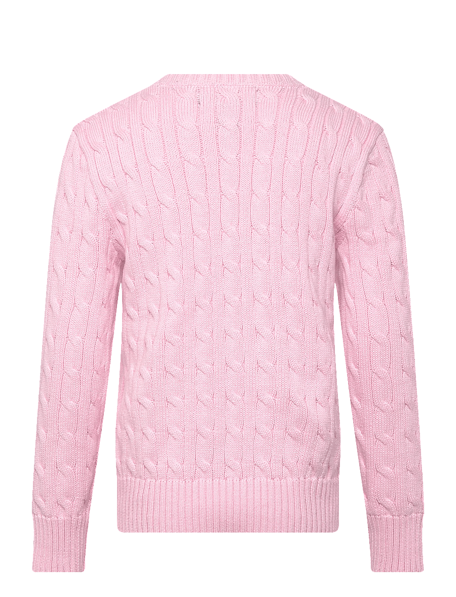 Ralph Lauren Kids - Cable-Knit Cotton Sweater - pullover - carmel pink/navy - 1