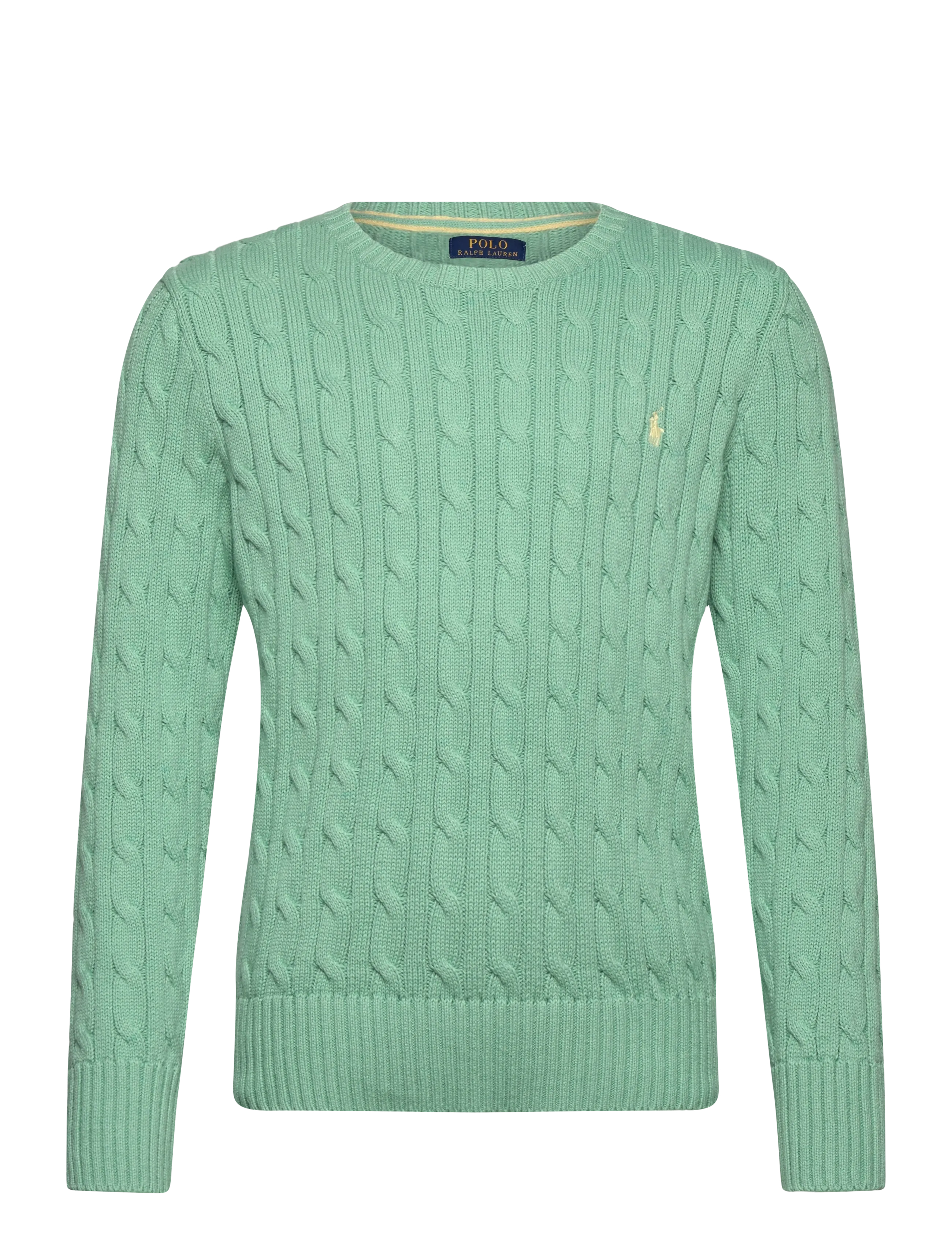 Ralph Lauren Kids - Cable-Knit Cotton Sweater - trøjer - celadon/c1168 - 1