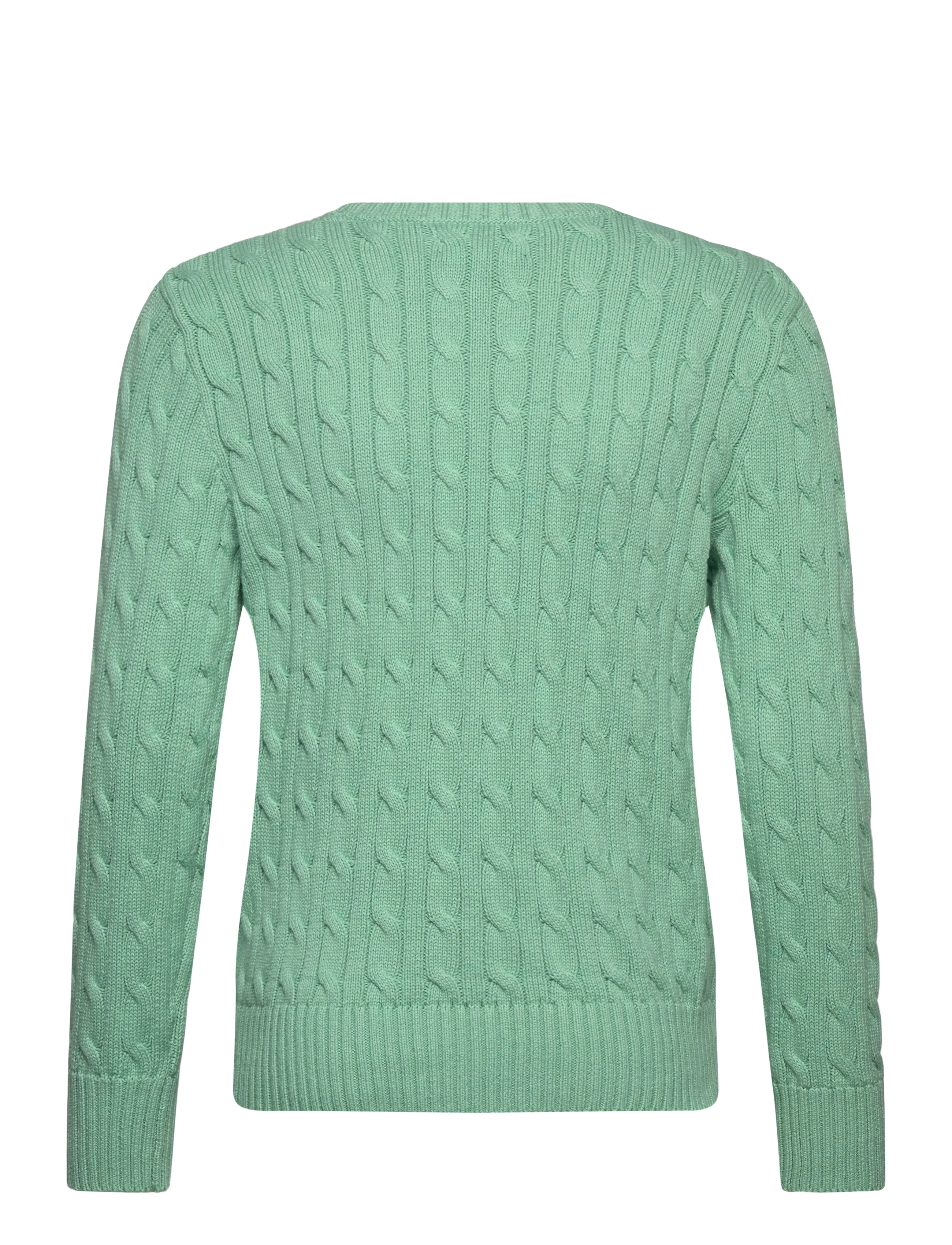 Ralph Lauren Kids - Cable-Knit Cotton Sweater - trøjer - celadon/c1168 - 2