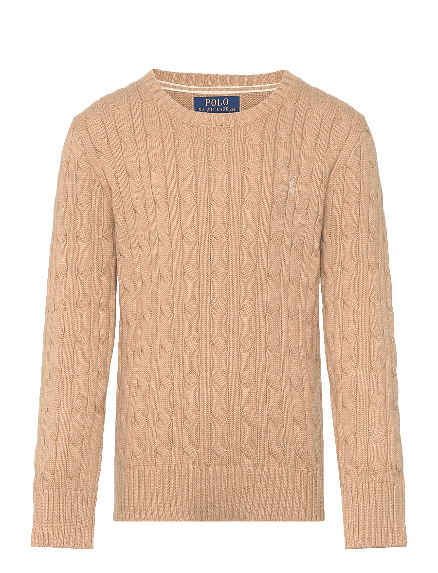 Ralph Lauren Kids - Cable-Knit Cotton Sweater - pullover - classic camel hea - 0