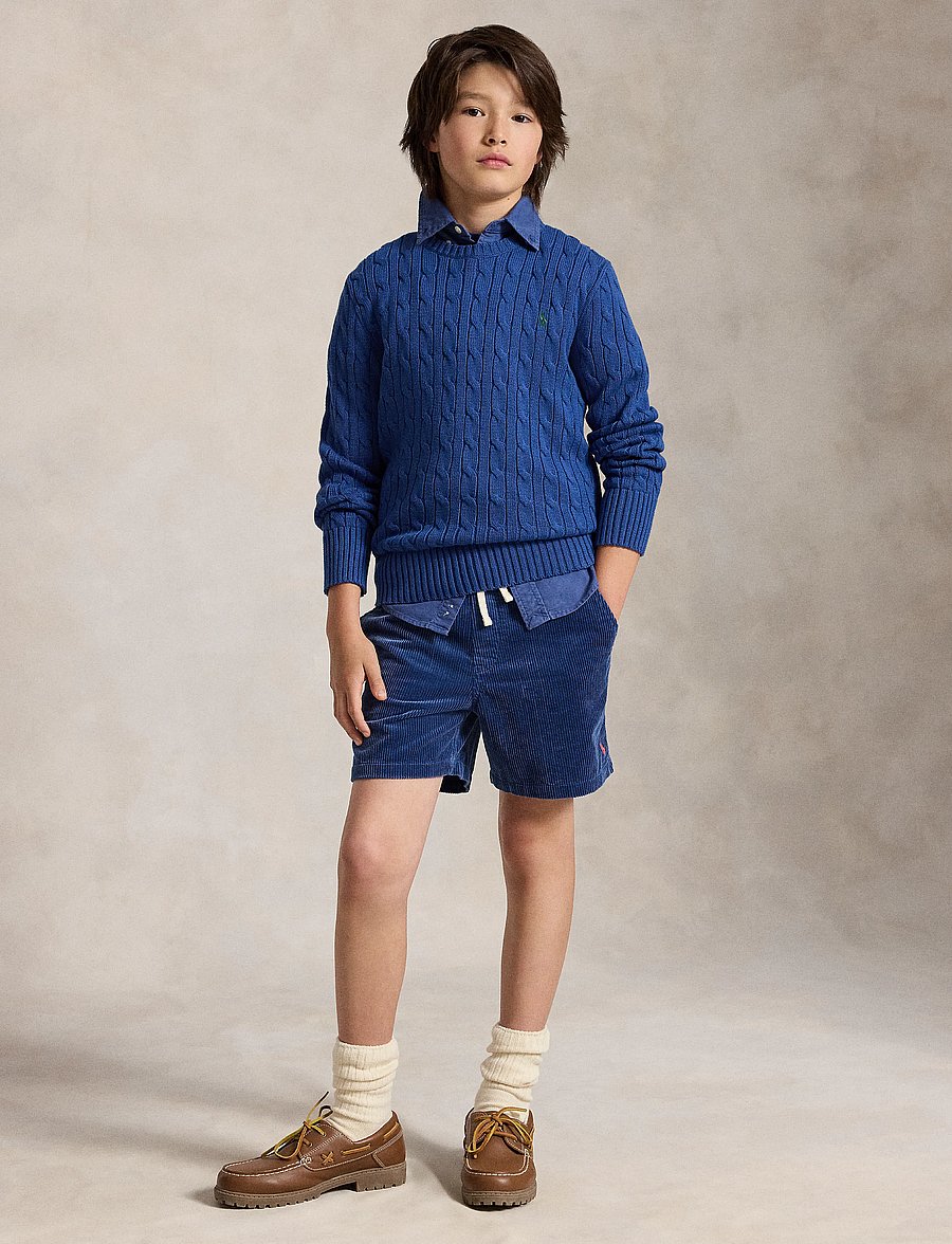 Ralph Lauren Kids - Cable-Knit Cotton Sweater - pullover - dusty azure/c5964 - 3