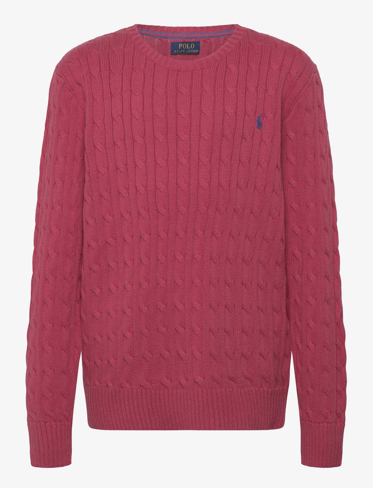 Ralph Lauren Kids - Cable-Knit Cotton Sweater - trøjer - nantucket red/c73 - 0