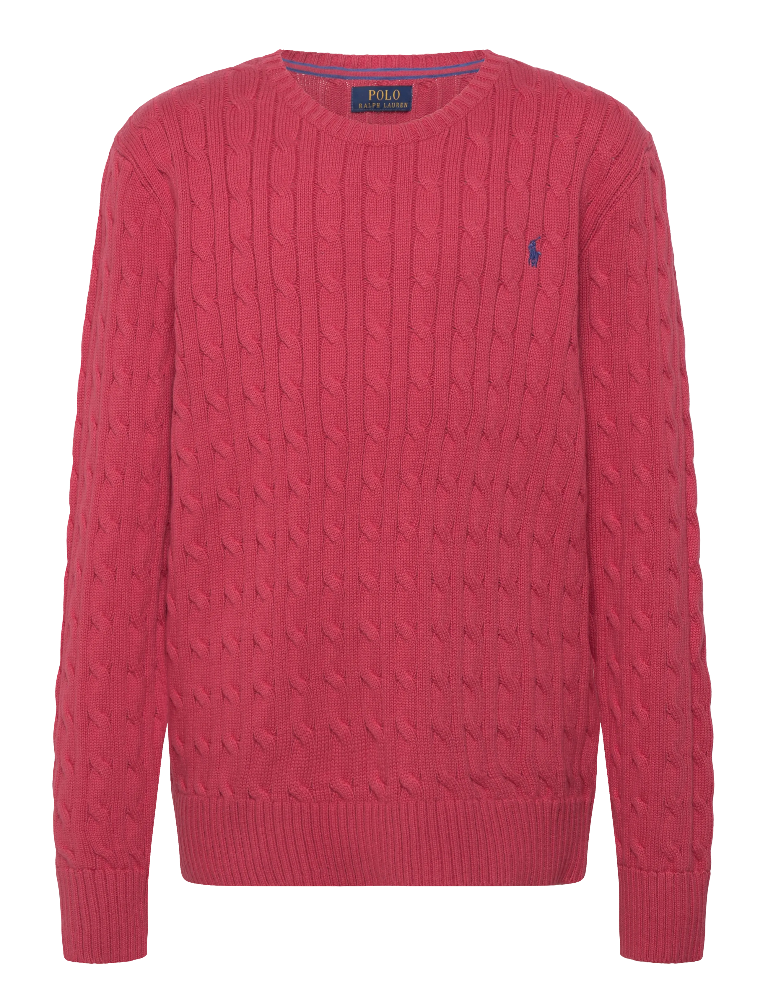 Ralph Lauren Kids Cable-Knit Cotton Sweater - Gensere - NANTUCKET RED/C73 / white