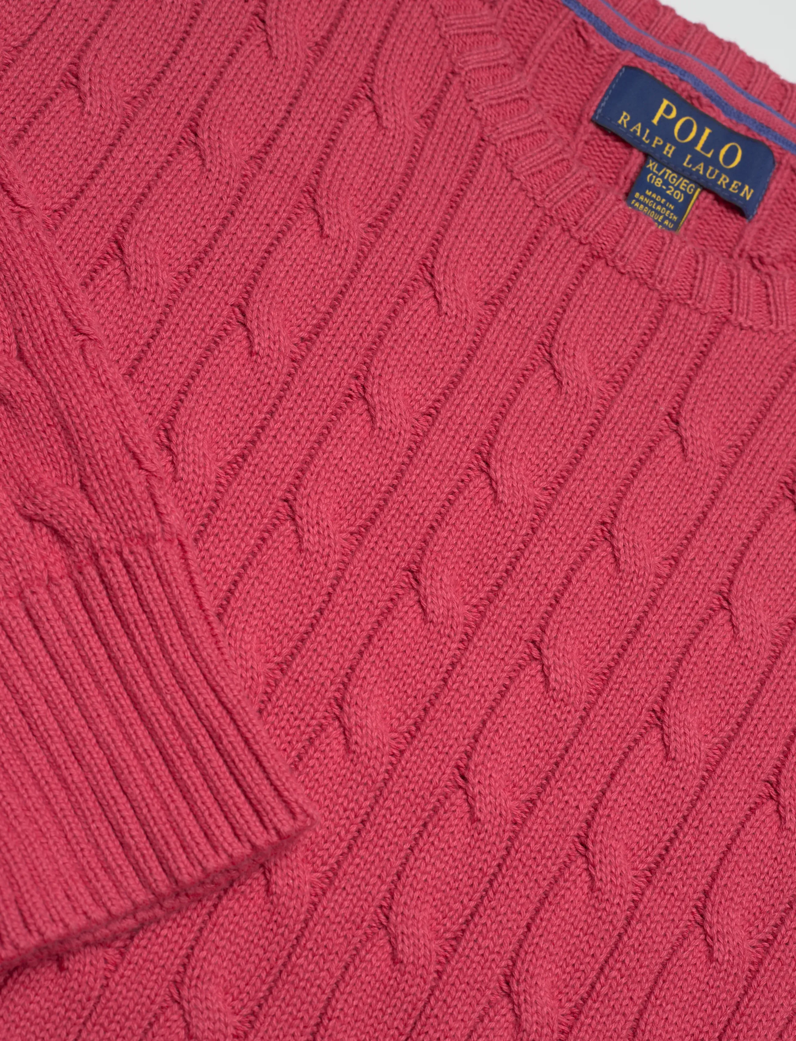 Ralph Lauren Kids - Cable-Knit Cotton Sweater - džemprid - nantucket red/c73 - 2