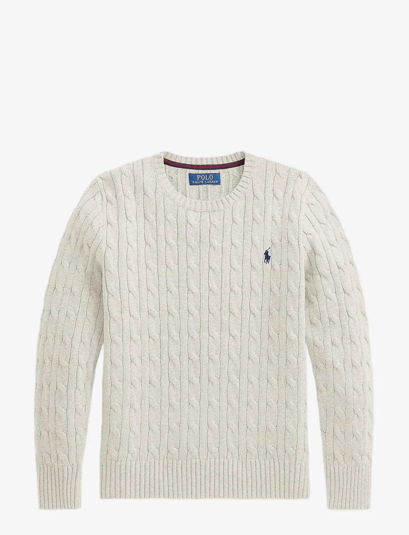 Ralph Lauren Kids - Cable-Knit Cotton Sweater - trøjer - nevis - 1