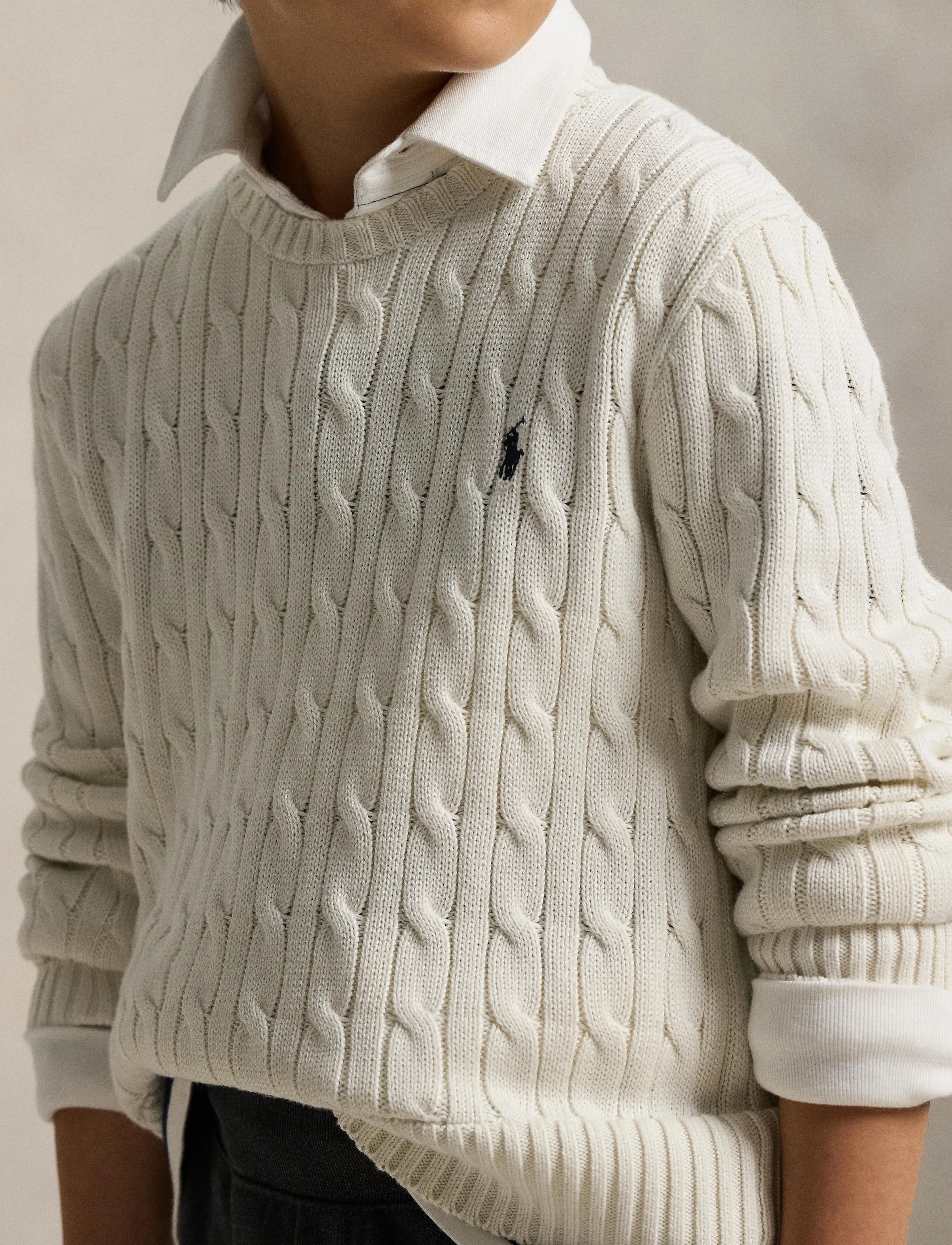 Ralph Lauren Kids - Cable-Knit Cotton Sweater - džemprid - nevis - 3
