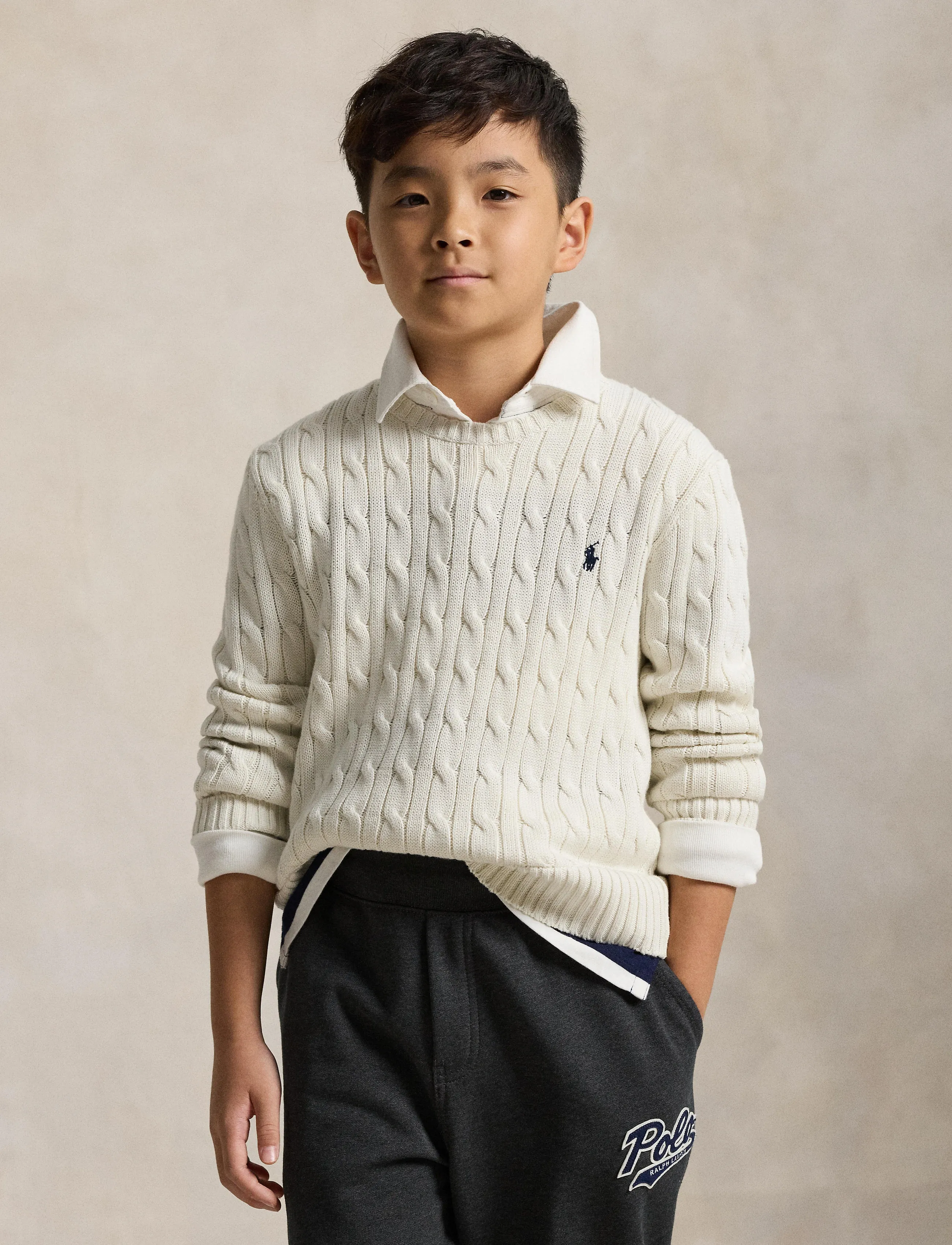 Ralph Lauren Kids - Cable-Knit Cotton Sweater - džemprid - nevis - 4
