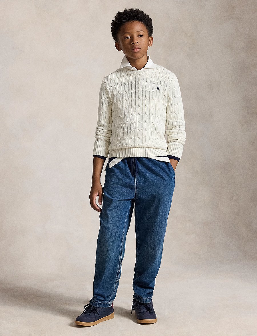 Ralph Lauren Kids - Cable-Knit Cotton Sweater - pullover - nevis - 4