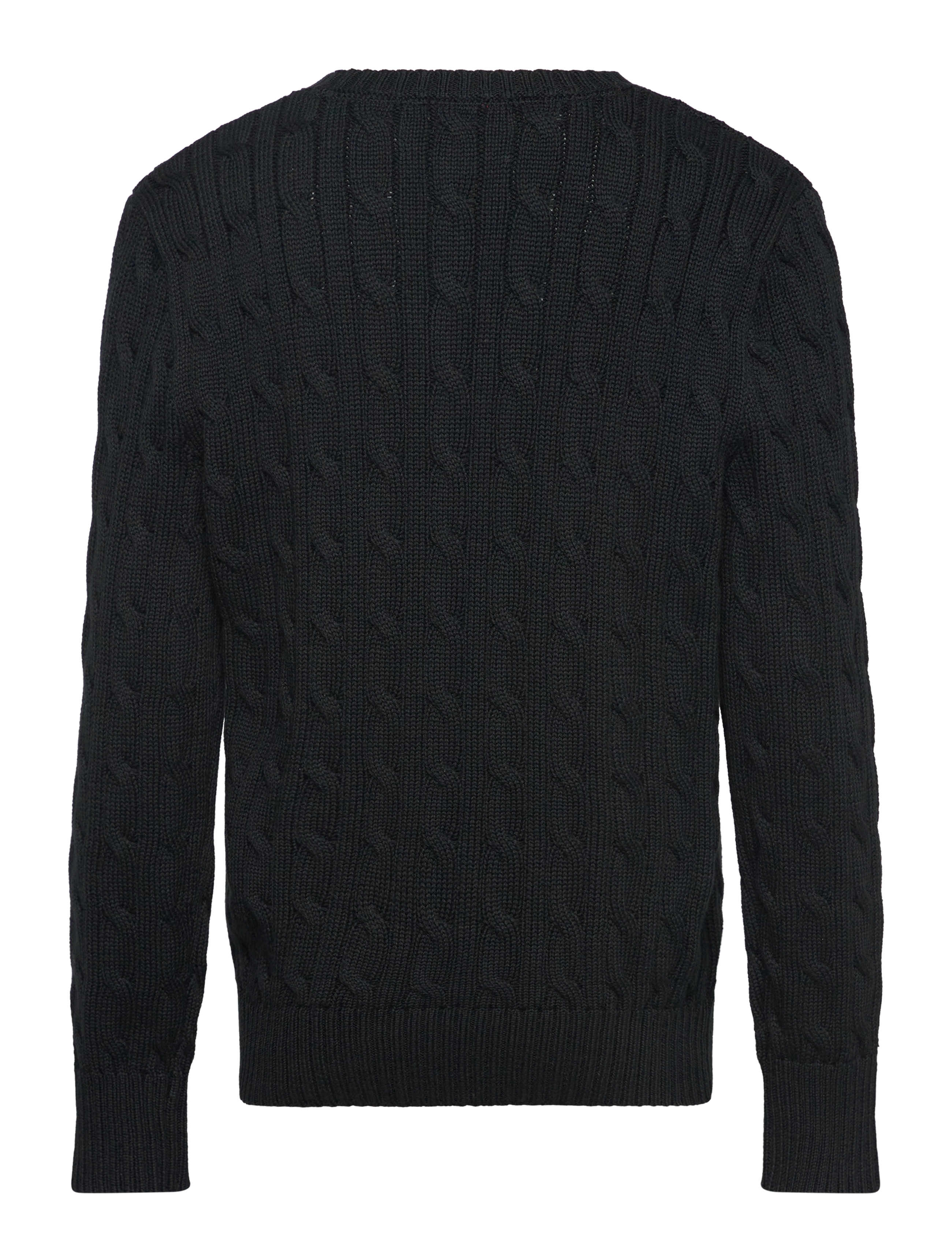 Ralph Lauren Kids - Cable-Knit Cotton Sweater - stickade tröjor - polo black/c3807 - 1