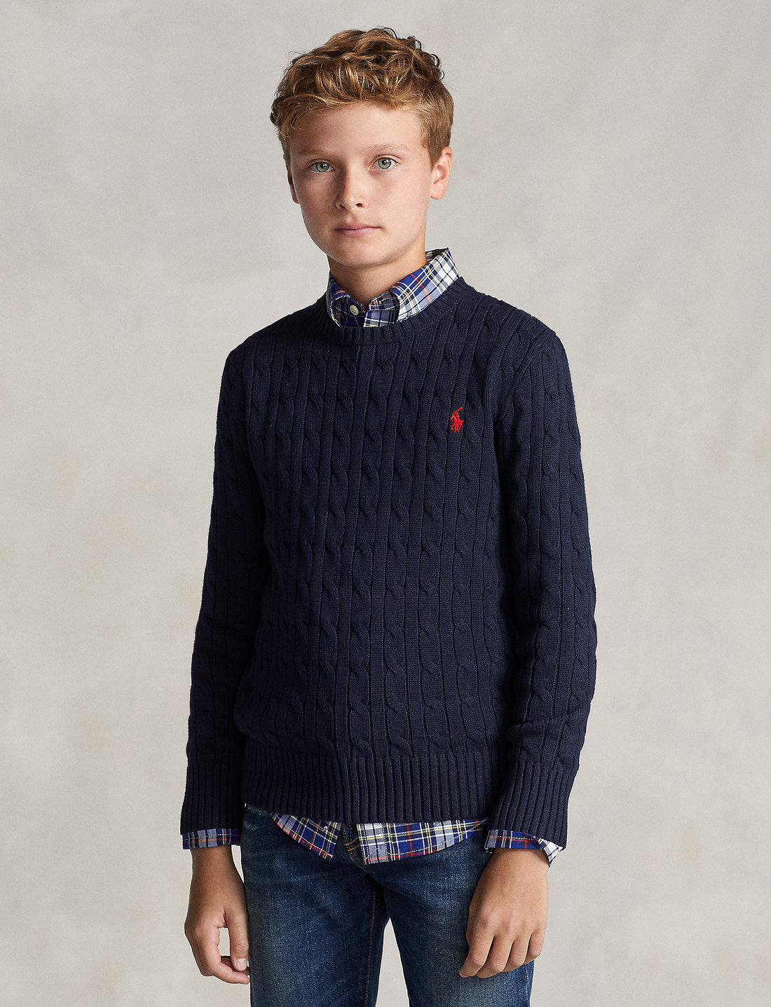 Ralph Lauren Kids Cable knit Cotton Sweater Tops Boozt