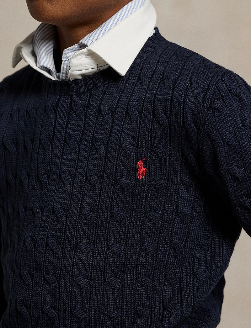 Ralph Lauren Kids - COMBED COTTON-LS CABLE CN-TP-SWT - trøjer - rl navy/c3807 - 3