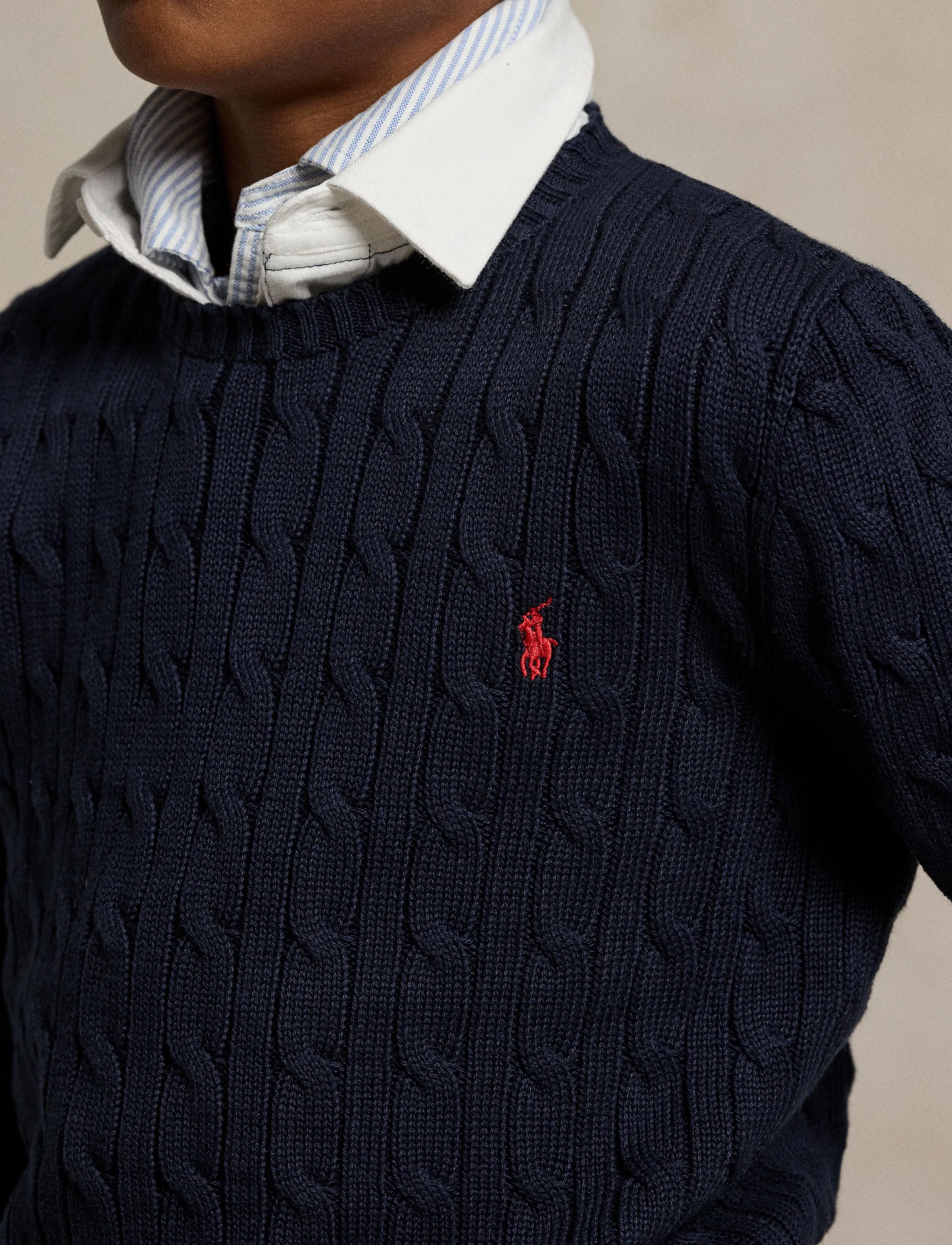 Ralph Lauren Kids - Cable-Knit Cotton Sweater - pullover - rl navy/c3807 - 3