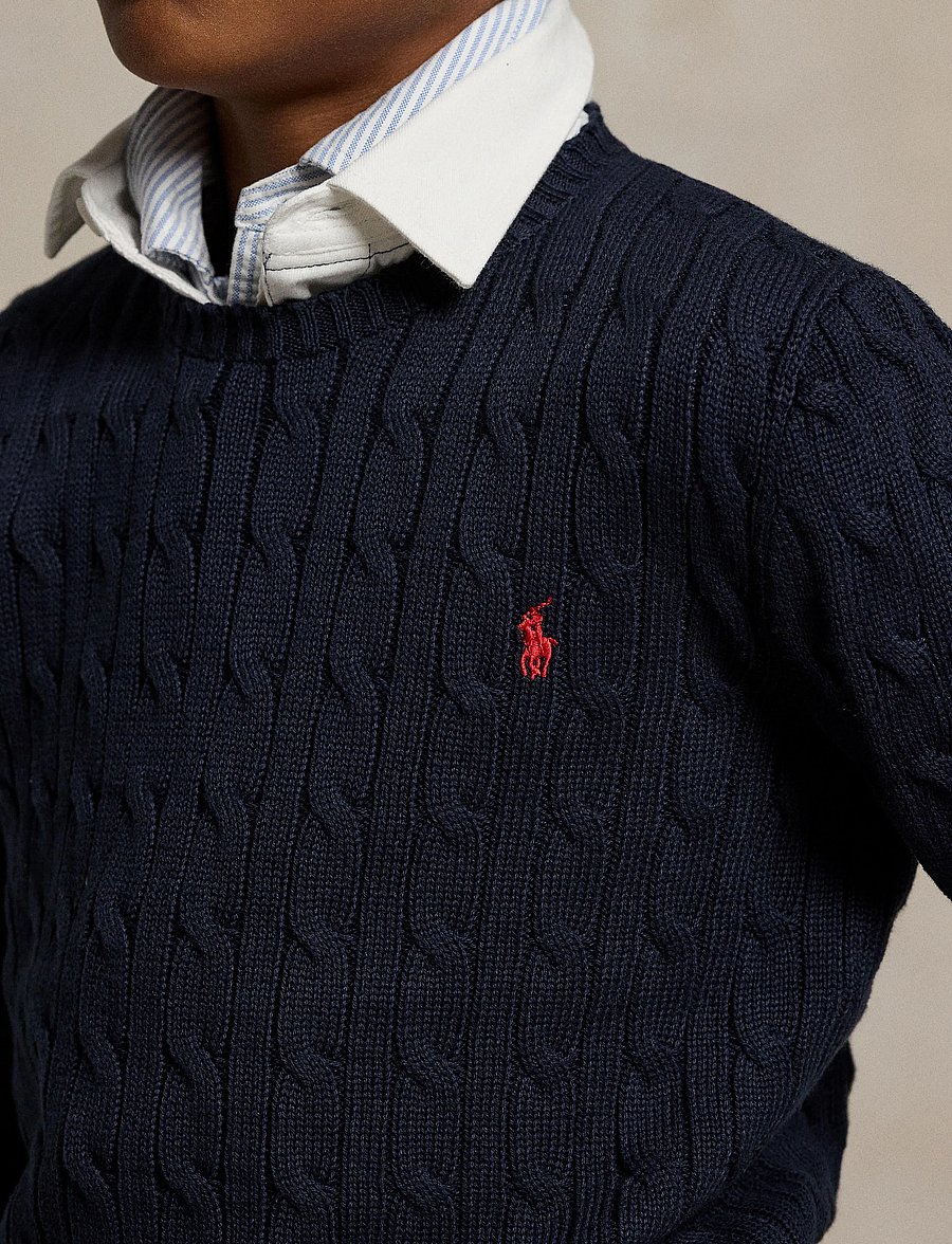 Ralph Lauren Kids - Cable-Knit Cotton Sweater - pullover - rl navy/c3807 - 3