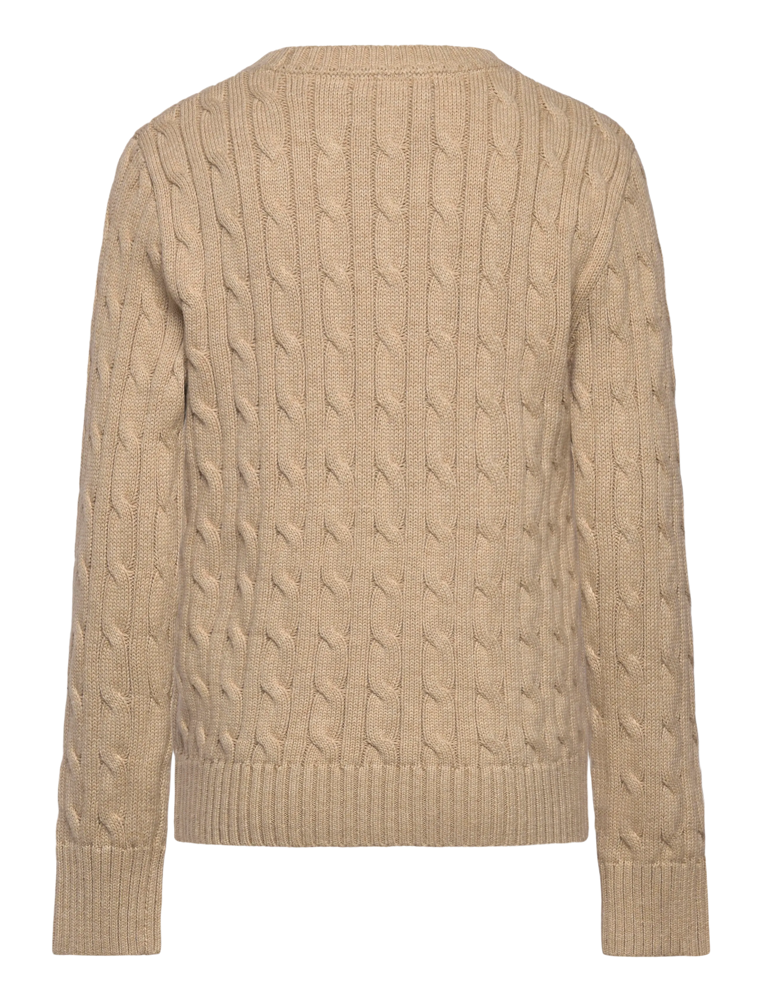 Ralph Lauren Kids - Cable-Knit Cotton Sweater - trøjer - tan heather/c8640 - 1