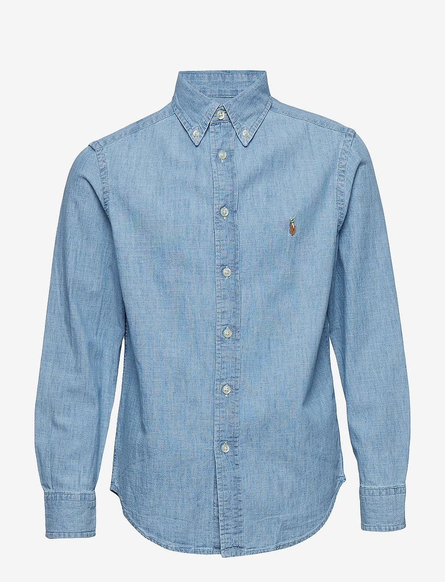 Ralph Lauren Kids - CHAMBRAY-LS BD-TP-SHT - long-sleeved shirts - lt blue - 1