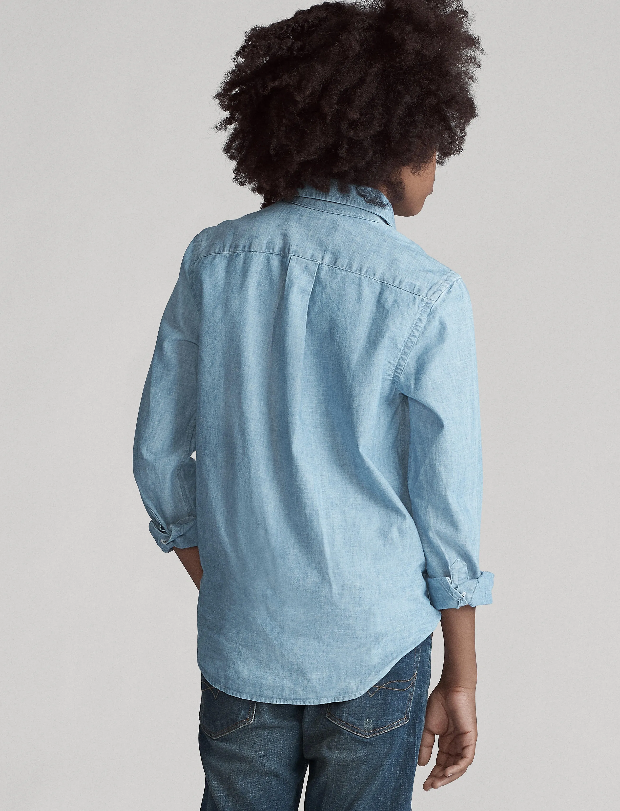 Ralph Lauren Kids - CHAMBRAY-LS BD-TP-SHT - koszule z długimi rękawami - lt blue - 3