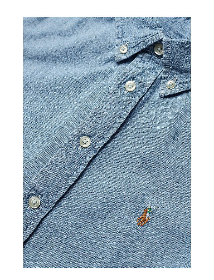 Ralph Lauren Kids - CHAMBRAY-LS BD-TP-SHT - long-sleeved shirts - lt blue - 5