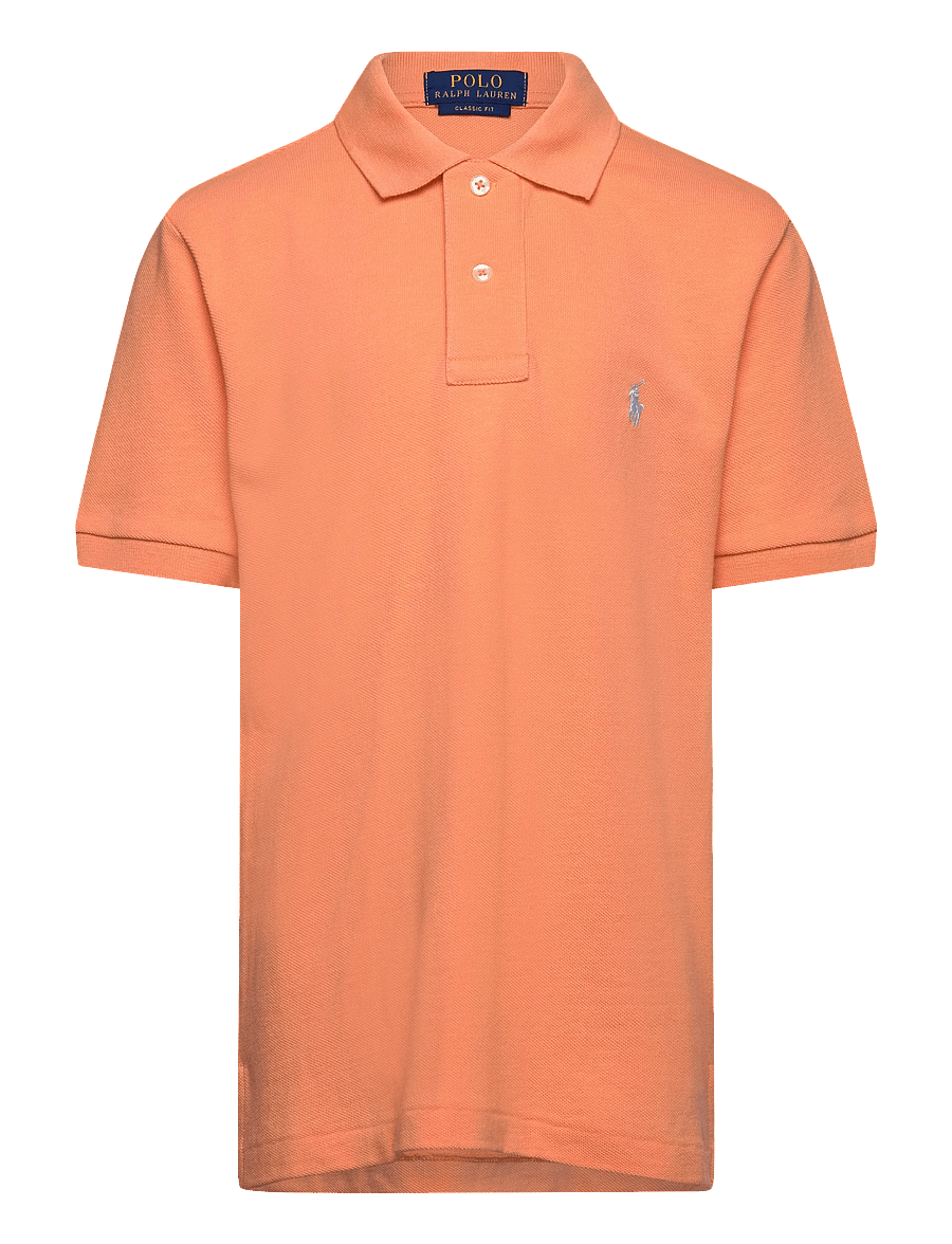 Ralph Lauren Kids - BASIC MESH-SS KC-TP-KNT - kurzärmelig - poppy/c7279 - 0