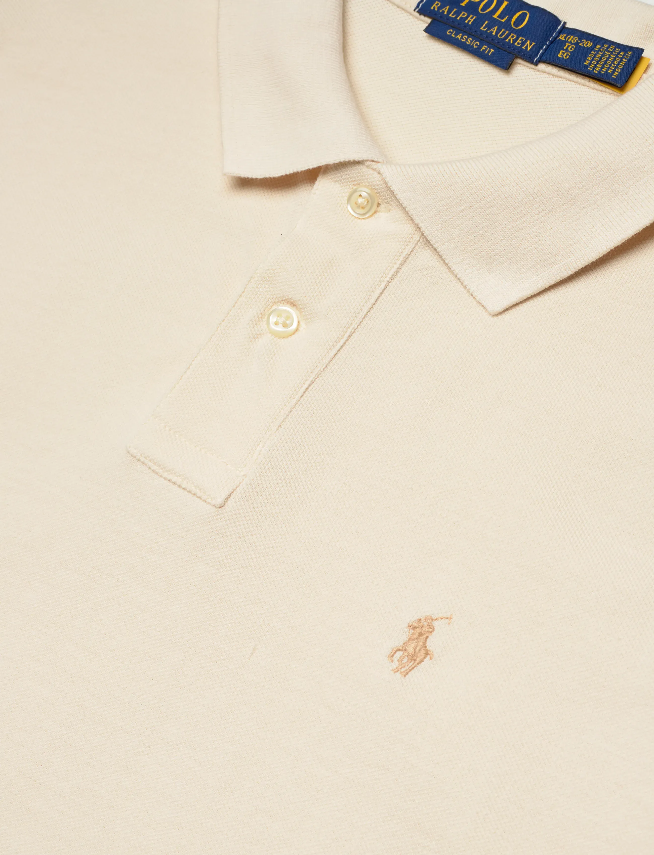 Ralph Lauren Kids - The Iconic Mesh Polo Shirt - lühikeste varrukatega polod - winter cream/c838 - 2