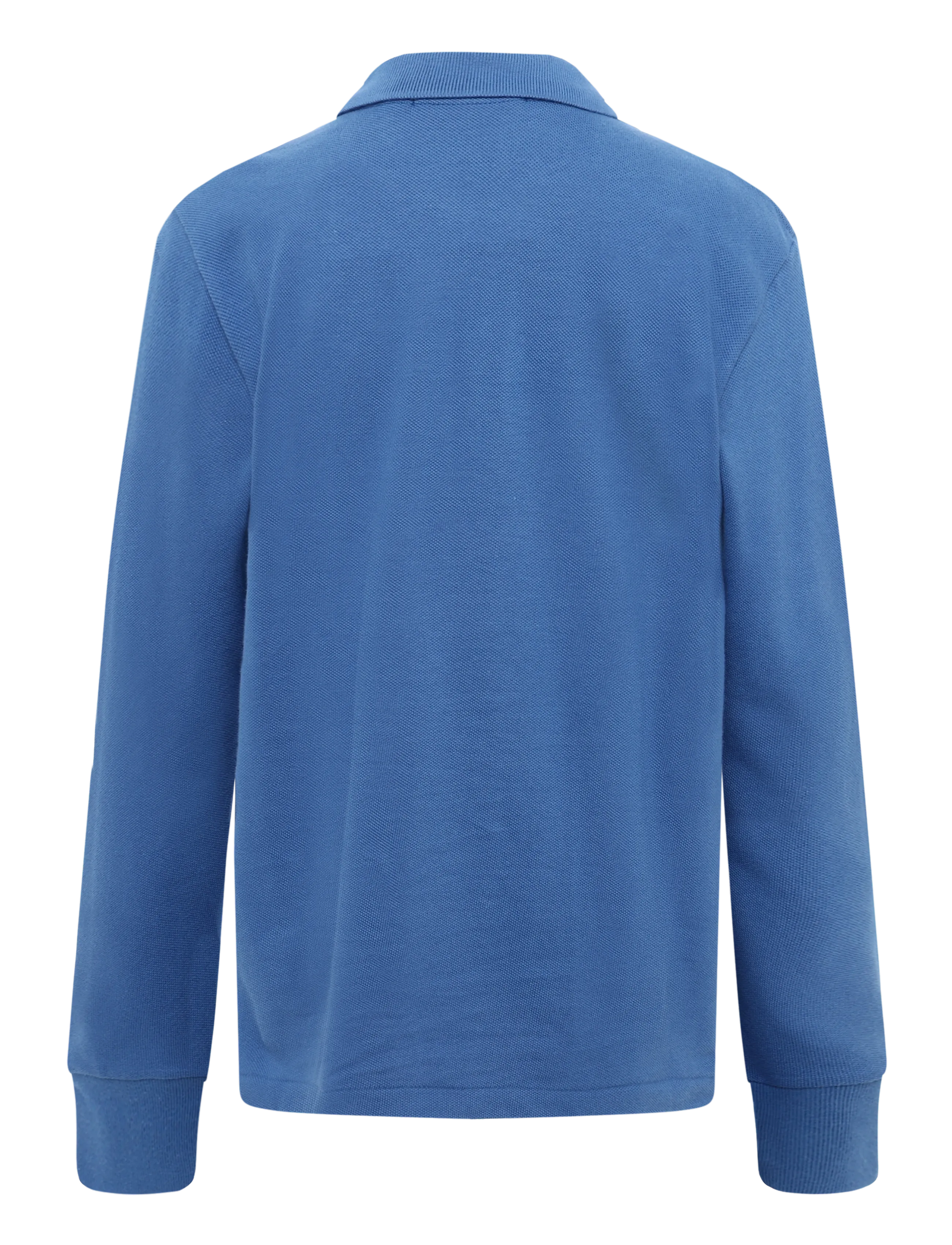 Ralph Lauren Kids - Cotton Mesh Long-Sleeve Polo - långärmade pikéer - dusty azure/c1268 - 1