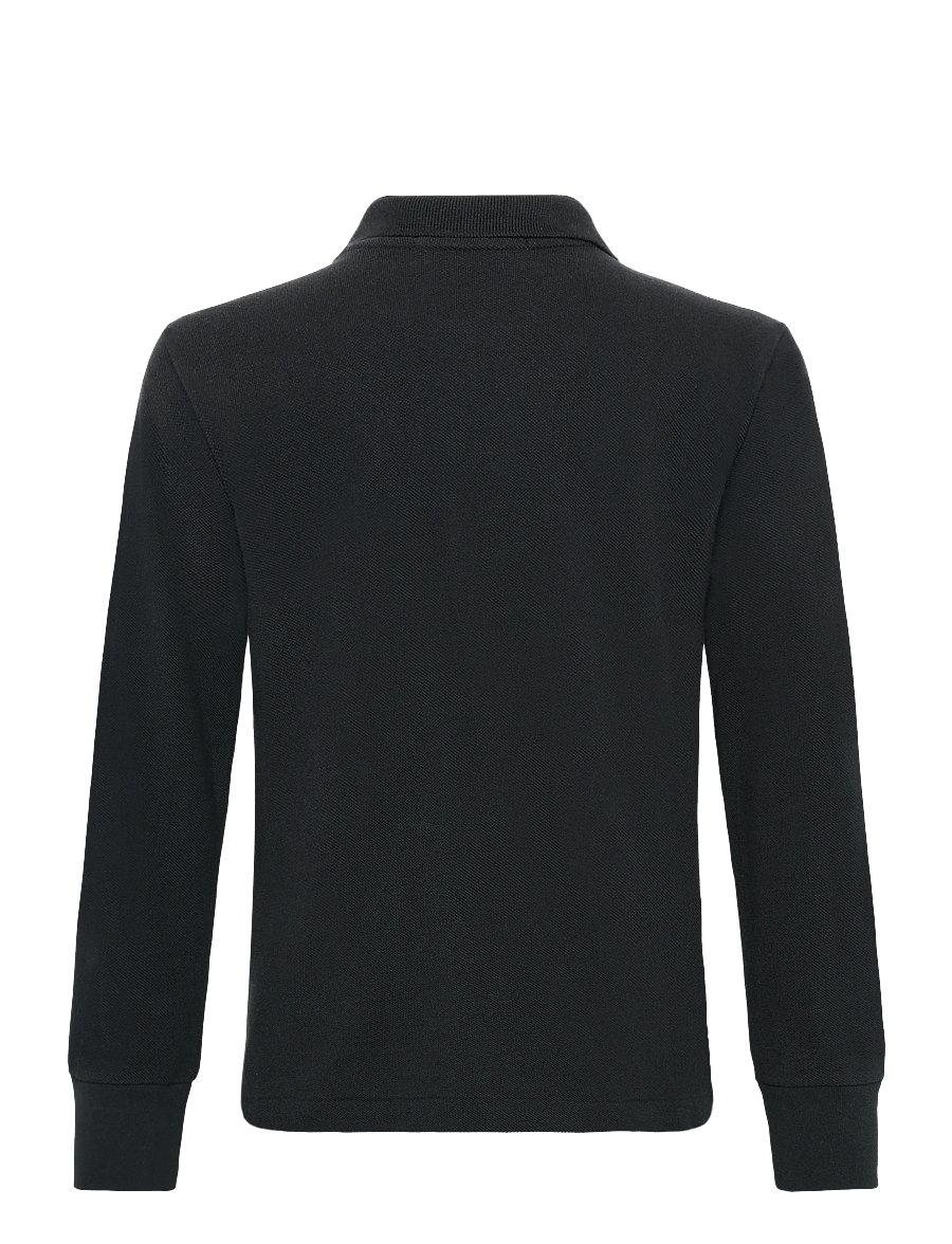 Ralph Lauren Kids - Cotton Mesh Long-Sleeve Polo - langärmelig poloshirt - polo black - 1