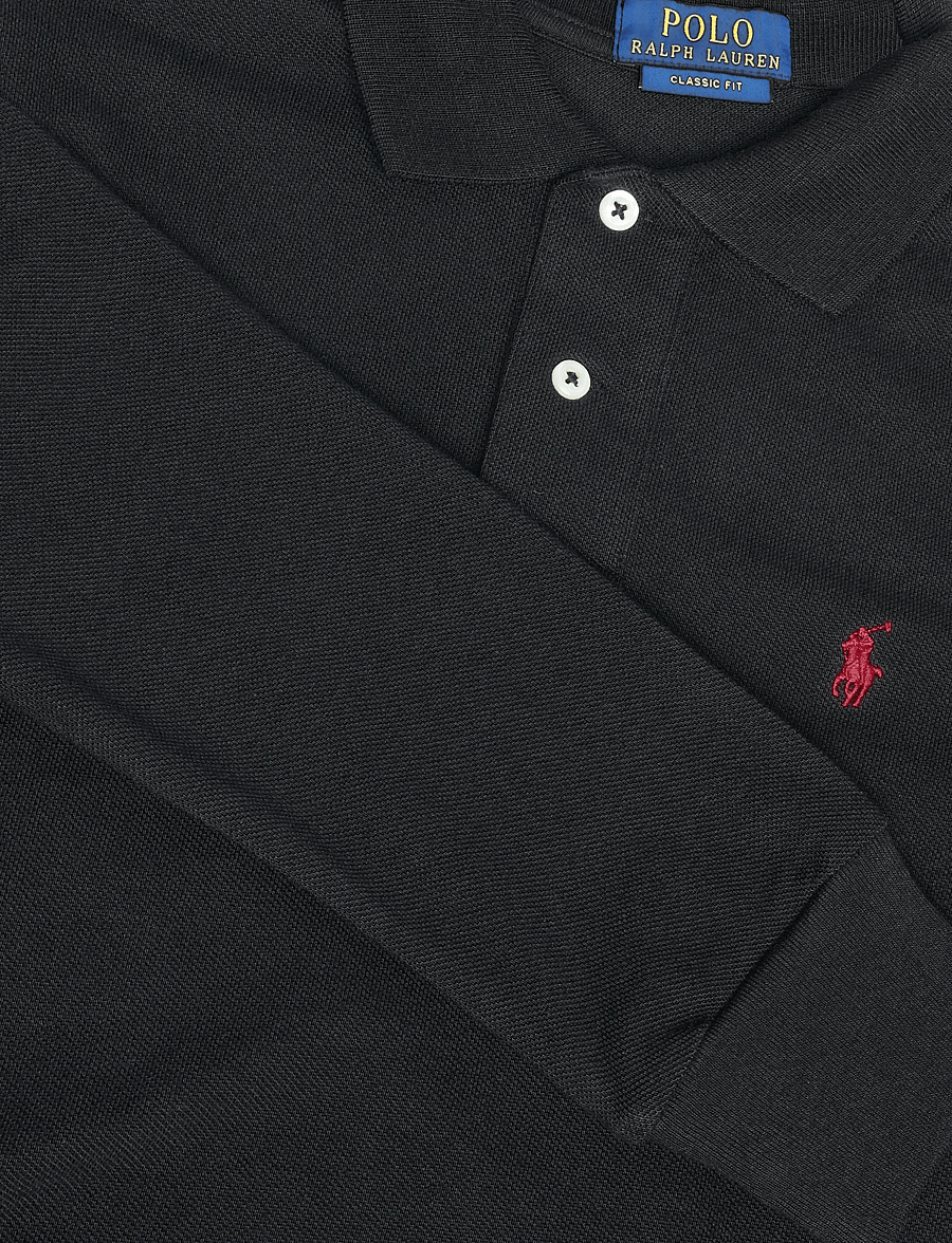 Ralph Lauren Kids - Cotton Mesh Long-Sleeve Polo - langärmelig poloshirt - polo black - 2