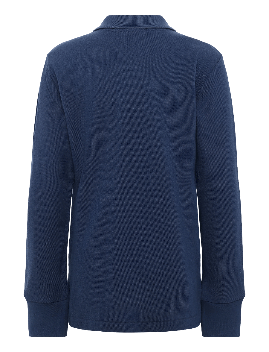 Ralph Lauren Kids - Cotton Mesh Long-Sleeve Polo - langärmelig poloshirt - refined navy - 1