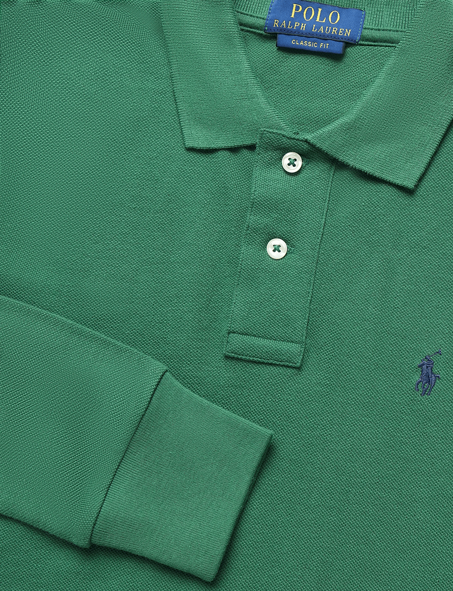 Ralph Lauren Kids - Cotton Mesh Long-Sleeve Polo - langärmelig poloshirt - verano green/c079 - 2